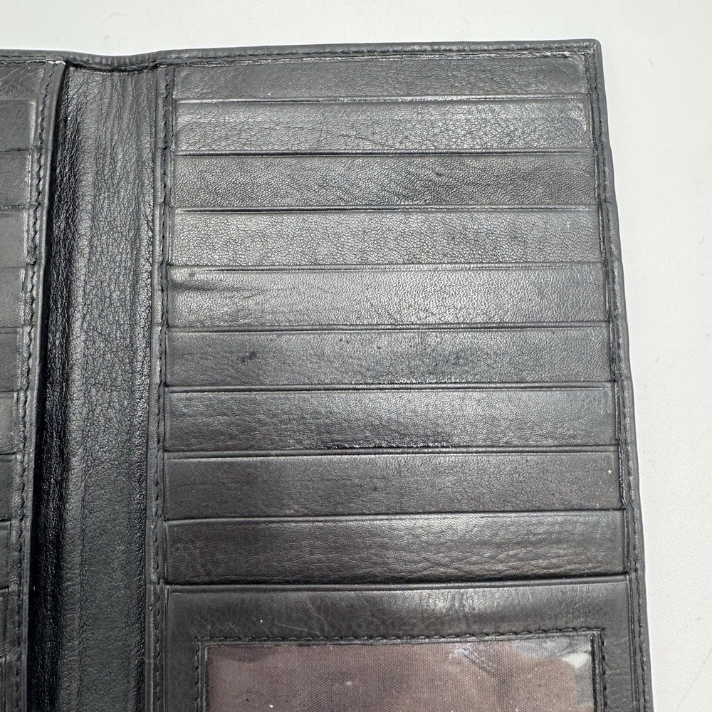 Genuine Leather Long Wallet Black Soft Leather Made in India Card Organizer - Picture 3 of 9